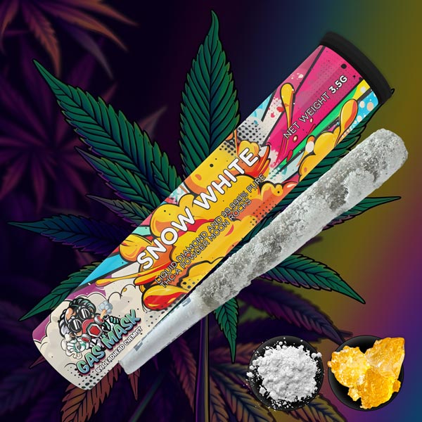 Gas Mask Snow White Moon Rocks | Liquid Diamond & Pure THC-A